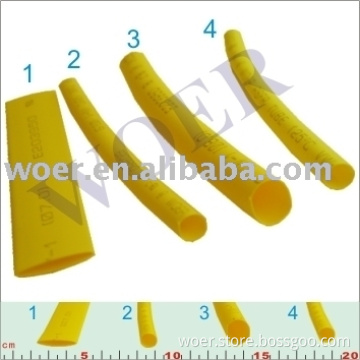 Environment Friendly Flame-retardant Thin Wall Shrinkable Tube: Yellow